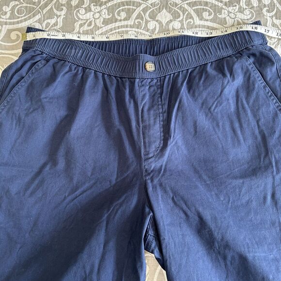 D&Co Pants Women M/L Navy Pullon Straight Leg Pocket Comfy Cottage Casual Office - Picture 5 of 11